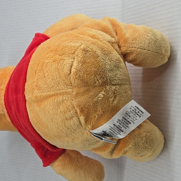 Disney Parks Winnie the Pooh Plush - Red Shirt and Yellow Fur - Picture 7 of 9